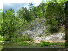 Strongly sloping glade above the Little Cahaba River at the same location as image at left